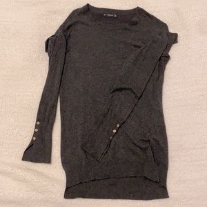 Zara Knit Grey Crewneck Sweater